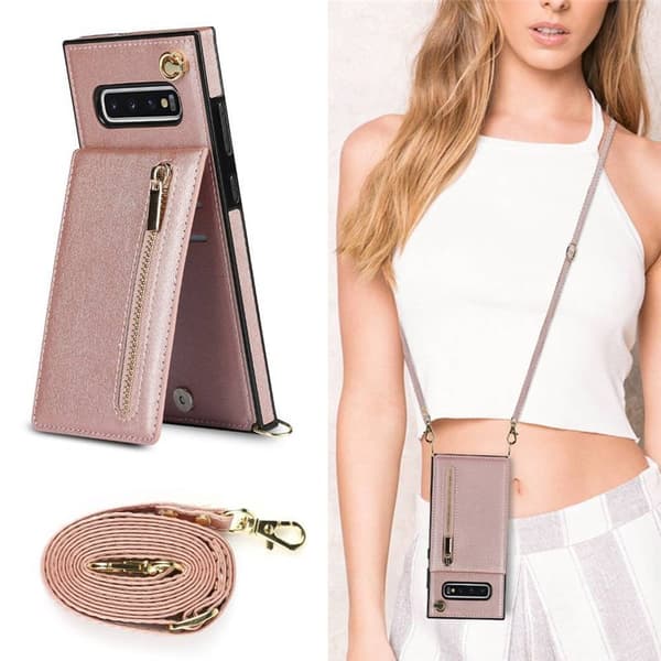 Zipper halskæde etui Samsung Galaxy S10 Plus - Rose