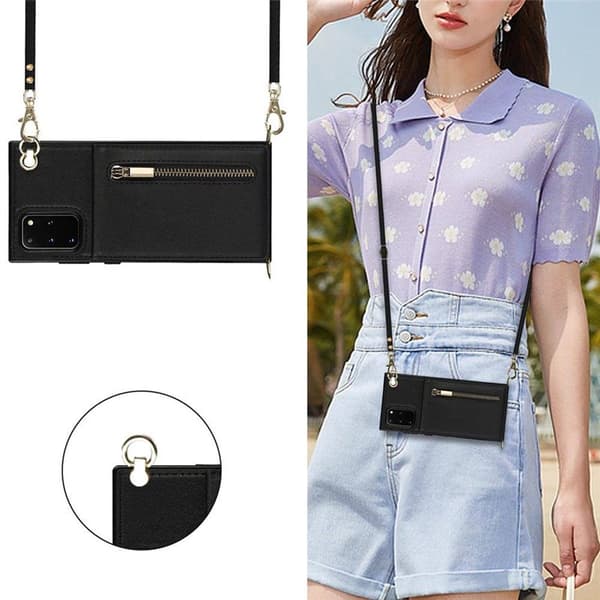 Zipper necklace case Samsung Galaxy S20 Plus - Svart