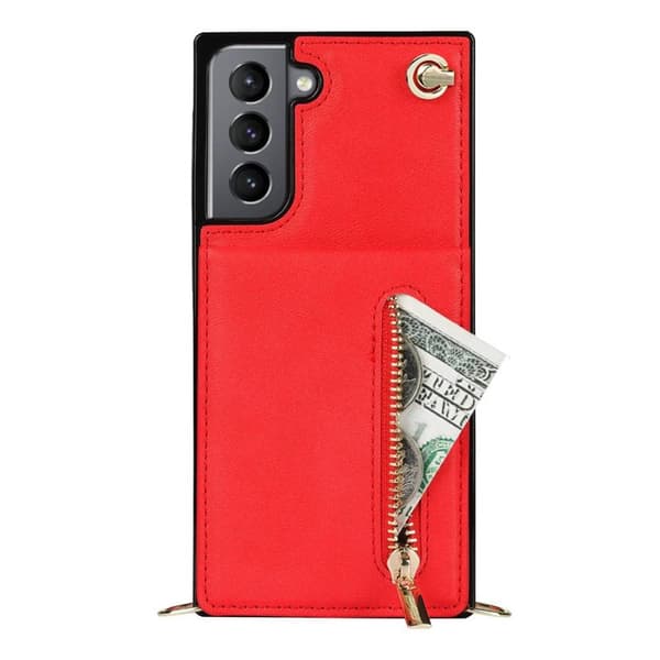 Zipper necklace case Samsung Galaxy S21 - Röd