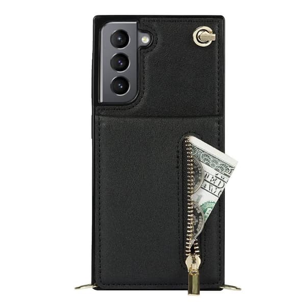 Zipper halskæde etui Samsung Galaxy S21 - Sort