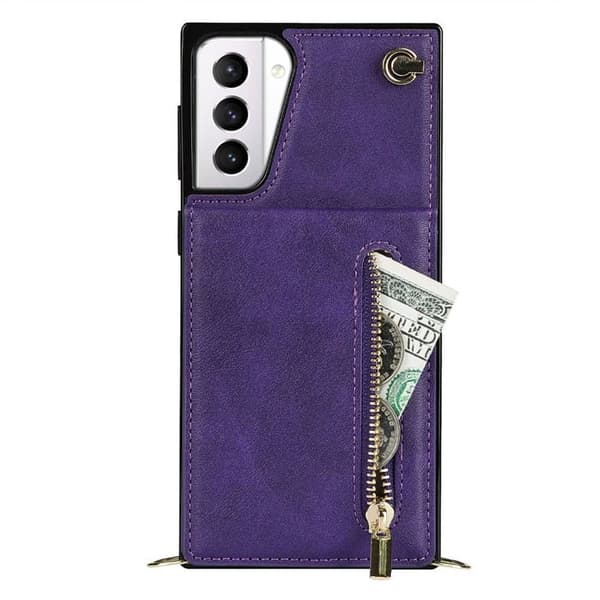 Zipper necklace case Samsung Galaxy S21 Plus - Lila