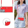 Miniatyrbild 6 av 6: Zipper necklace case Samsung Galaxy S21 Ultra - Röd