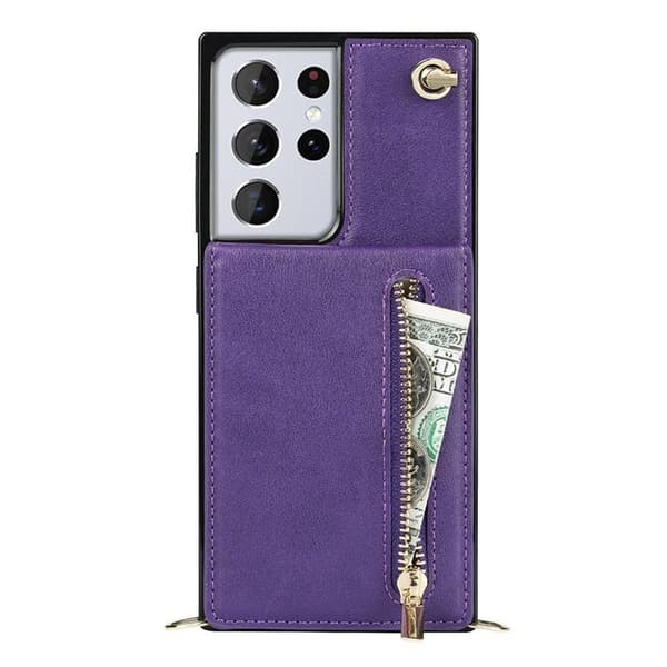 Zipper necklace case Samsung Galaxy S21 Ultra - Lila