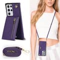 Miniatyrbild 5 av 6: Zipper necklace case Samsung Galaxy S21 Ultra - Lila