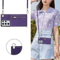 Miniatyrbild 6 av 6: Zipper necklace case Samsung Galaxy S21 Ultra - Lila