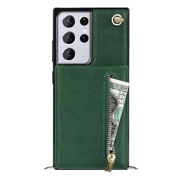 Zipper halskjede deksel Samsung Galaxy S21 Ultra - Grønn