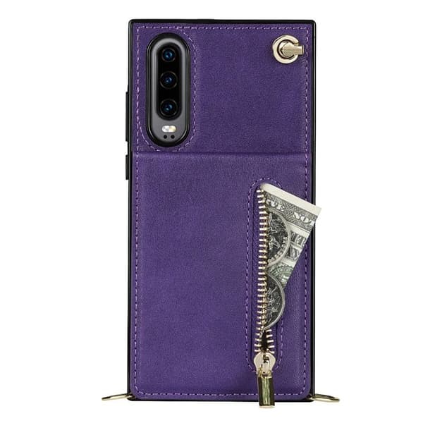 Zipper necklace case Huawei P30 - Lila