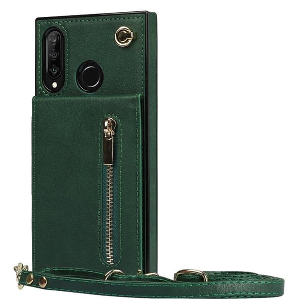 Zipper halskjede deksel Huawei P30 Lite - Grønn