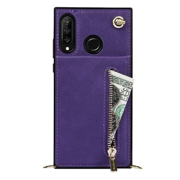Zipper halskæde etui Huawei P30 Lite - Lilla