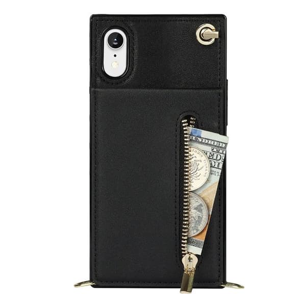 Zipper halskæde etui Apple iPhone XR - Sort