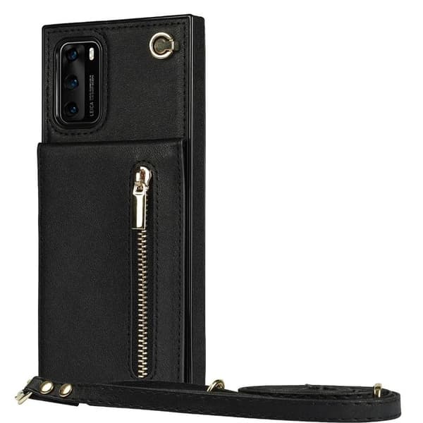 Zipper kaulakorukotelo Huawei P40 - Musta