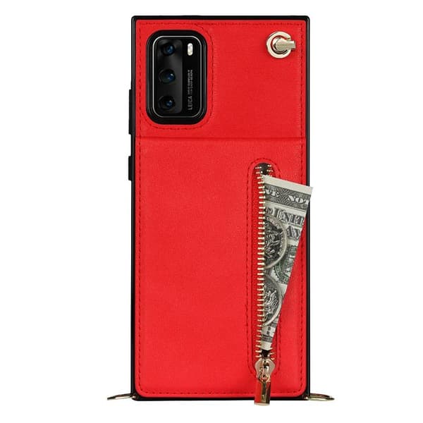 Zipper halskjede deksel Huawei P40 - Rød