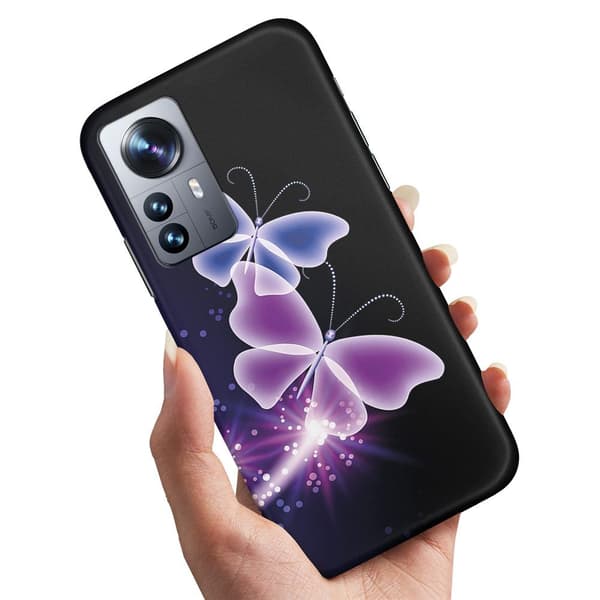 Xiaomi 12 Pro - Cover/Mobilcover Lilla Sommerfugle