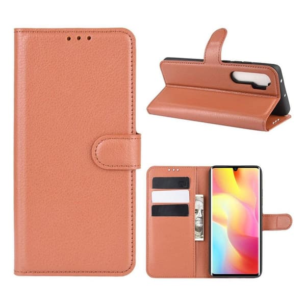 Xiaomi Mi Note 10 Lite Plånboksfodral med Stativ - Brun