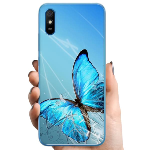 Xiaomi Redmi 9AT TPU Mobilcover Sommerfugl