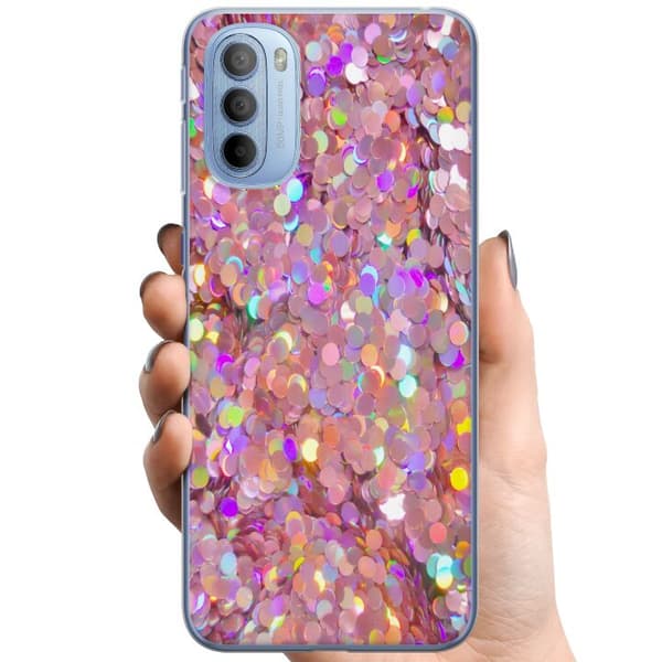 Motorola Moto G31 TPU Mobilskal Glitter