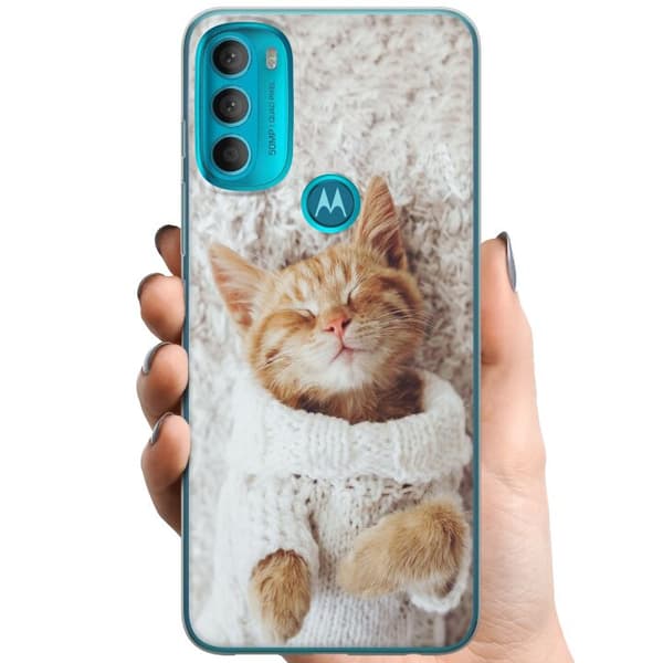 Motorola Moto G71 5G TPU Matkapuhelimen kuori Kissa