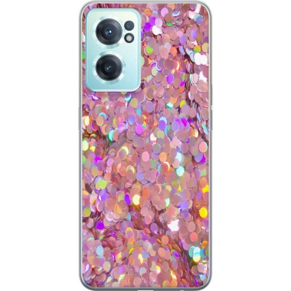 OnePlus Nord CE 2 5G Genomskinligt Skal Glitter