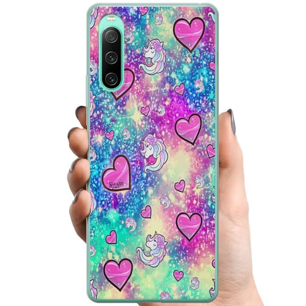 Sony Xperia 10 IV TPU Mobilskal Unicorn Enhörning