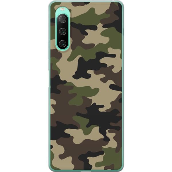 Sony Xperia 10 IV Läpinäkyvä kuori Metsä camo