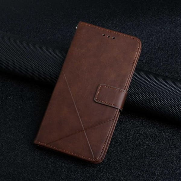 SKALO Xiaomi Redmi 10C Embossed Plånboksfodral i PU-Läder - Brun