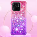 Miniatyrbild 3 av 7: SKALO Xiaomi Redmi 10C Kvicksand Glitter Hjärtan TPU-skal - Rosa-Lila