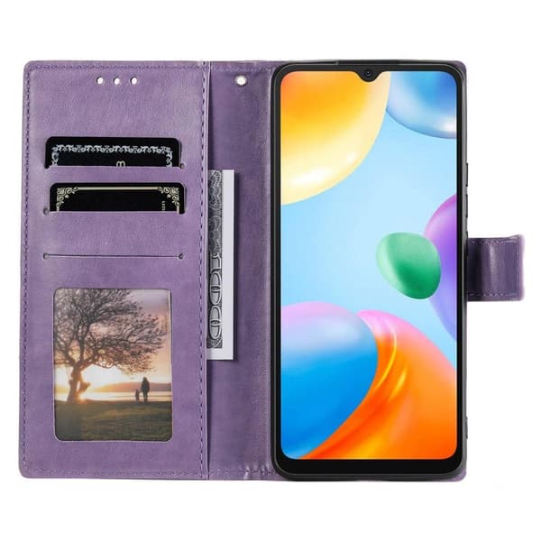 SKALO Xiaomi Redmi 10C Mandala Plånboksfodral - Lila
