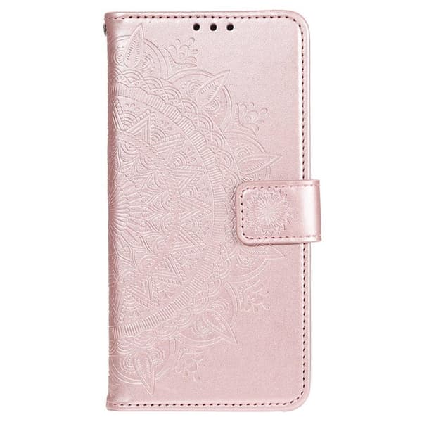SKALO Xiaomi Redmi 10C Mandala lompakkokotelo - Ruusukulta