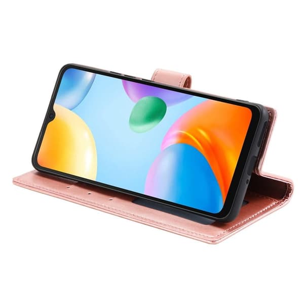 SKALO Xiaomi Redmi 10C Mandala lompakkokotelo - Ruusukulta