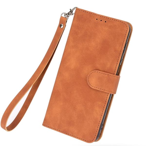 SKALO Sony Xperia 1 IV Matt PU-læderpungetui - Brun