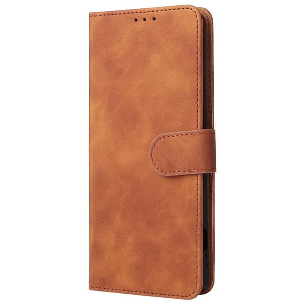 SKALO Sony Xperia 1 IV Matt PU-læderpungetui - Brun