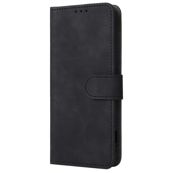 SKALO Sony Xperia 1 IV Matt PU Nahka lompakkokotelo - Musta