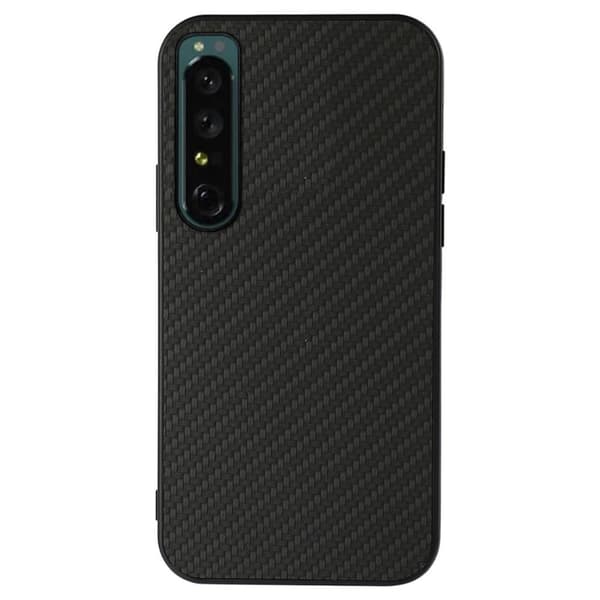 SKALO Sony Xperia 1 IV Carbon Fiber TPU cover - Sort