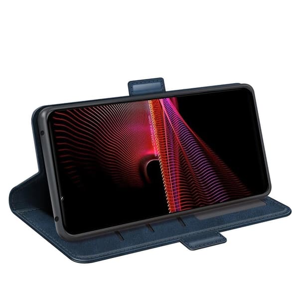 SKALO Sony Xperia 1 IV Premium Wallet Flip Cover - Blå