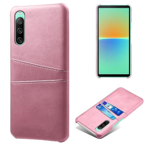 SKALO Sony Xperia 10 IV PU-nahkainen Korttikotelo - Ruusukulta