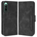 Pikkukuva 1 / 7: SKALO Sony Xperia 10 IV 6-lokeroa Lompakkokotelo - Musta