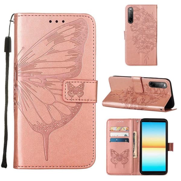 SKALO Sony Xperia 10 IV Mandala Flip Cover - Rosa guld