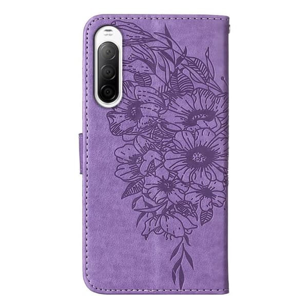 SKALO Sony Xperia 10 IV Mandala lompakkokotelo - Violetti