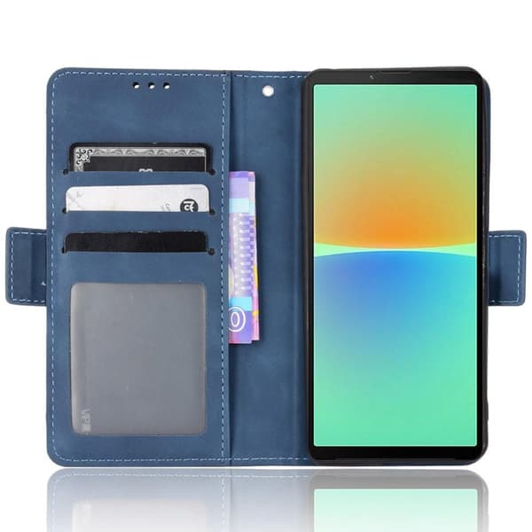 SKALO Sony Xperia 10 IV 6-FACK Plånboksfodral - Blå