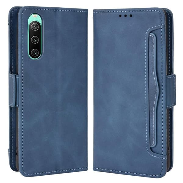 SKALO Sony Xperia 10 IV 6-FACK Plånboksfodral - Blå