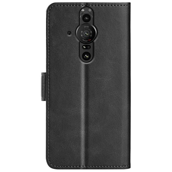 SKALO Sony Xperia PRO-I Premium Wallet Lompakkokotelo - Musta