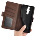Pikkukuva 6 / 6: SKALO Sony Xperia PRO-I Premium Wallet Lompakkokotelo - Ruskea
