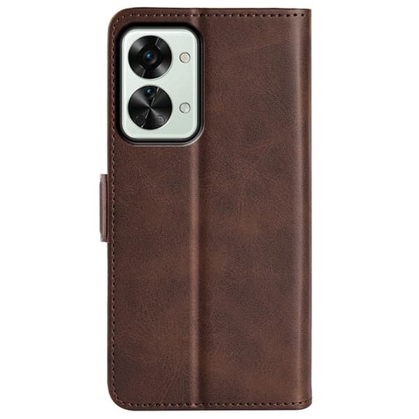 SKALO OnePlus Nord 2T 5G Premium Wallet Flip Cover - Brun