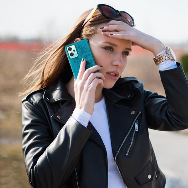 SKALO OnePlus Nord CE 2 Lite 5G Mandala lompakkokotelo - Violetti