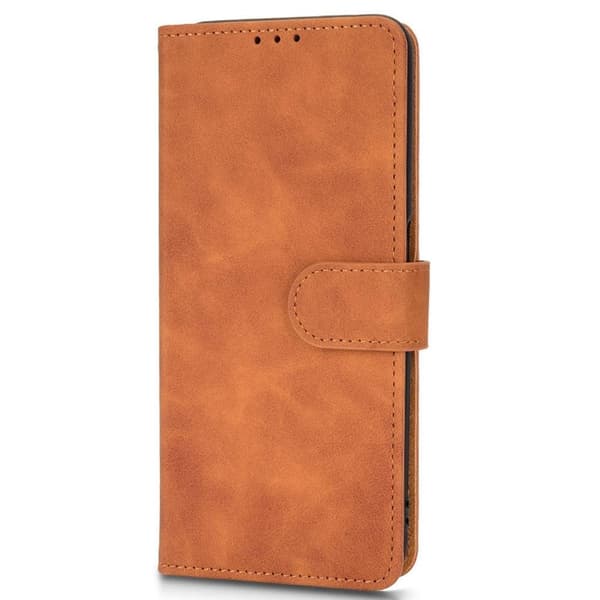 SKALO OnePlus Nord CE 2 Lite 5G Matt PU-Läder Plånboksfodral - Brun