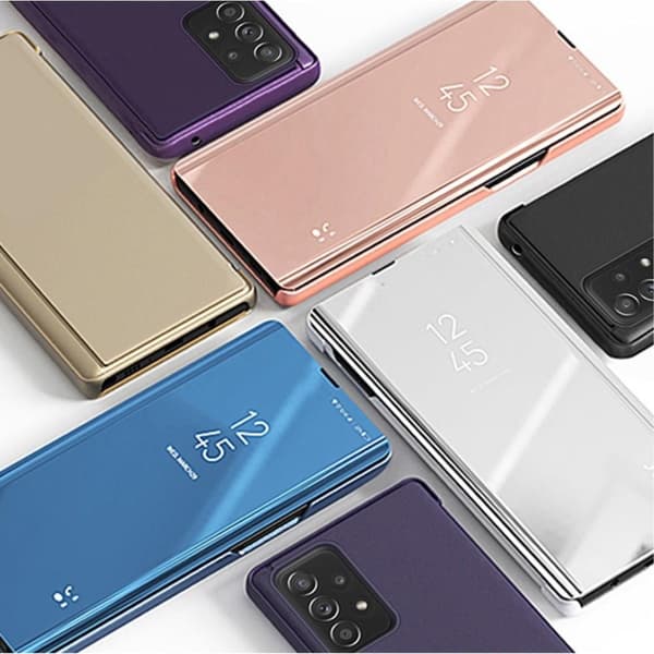 SKALO Samsung A53 5G Clear View Mirror Etui - Sølv