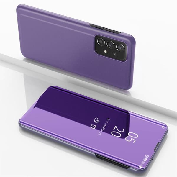SKALO Samsung A53 5G Clear View Flip Cover - Mørk lilla