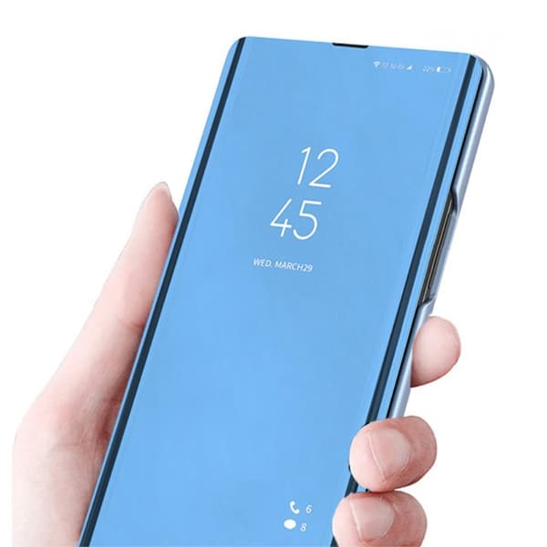 SKALO Samsung A13 4G Clear View Mirror Etui - Mørk lilla