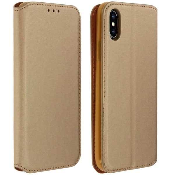 iPhone X fodral Folio plånboksskydd Classic Edition gyllene