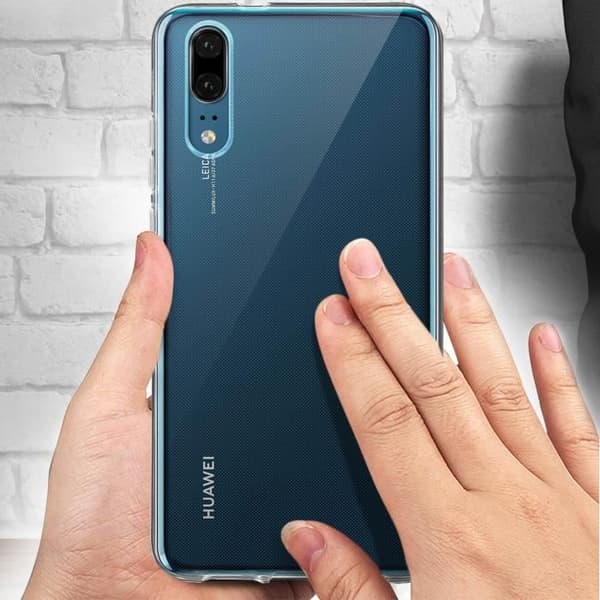 Skal och Skydd Film - Huawei - P20 - Transparent Silikon - Härdat Glas - Mjuk
